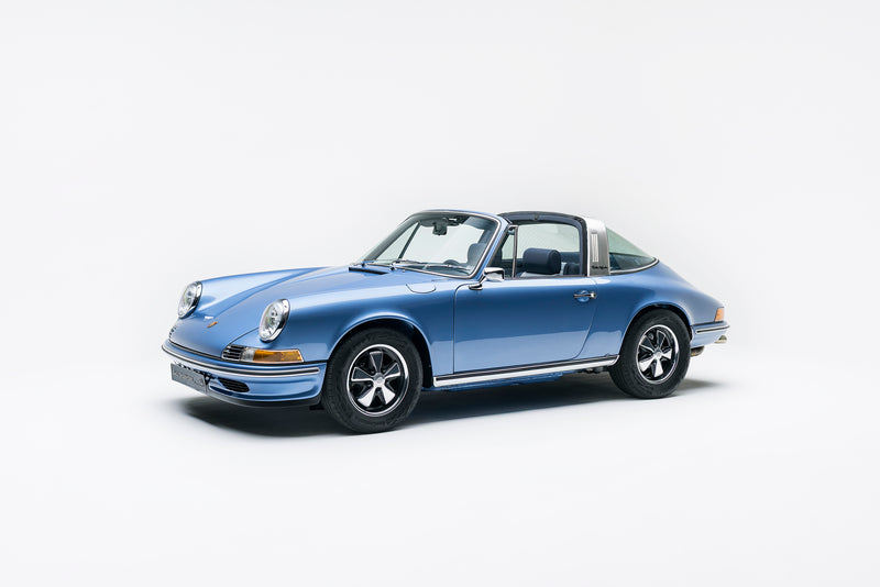 Blue Triebwerk F3.8 Targa on a white background