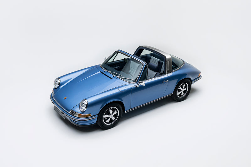Blue Triebwerk F3.8 Targa on a white background