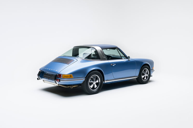 Blue Triebwerk F3.8 Targa on a white background