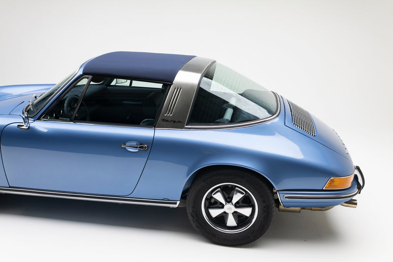 Blue Triebwerk F3.8 Targa with a white background